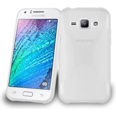 Afbeelding van Cadorabo Hoesje geschikt voor Samsung Galaxy J1 2015 in SEMI TRANSPARANT Beschermhoes gemaakt van flexibel TPU silicone Case Cover