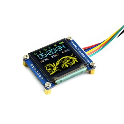 Afbeelding van waveshare 1.5inch RGB OLED Display Module for Raspberry Pi/Arduino/STM32, 128x128 pixels 16 bit High Color 4 wire/3 wire SPI Interface SSD1351 Driver