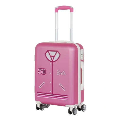 Afbeelding van Barbie Varsity ABS cabinekoffer met 4 wielen, roze, 20 x 38 55 cm, inhoud 41,5 l, Eén maat, wiel cabine koffer