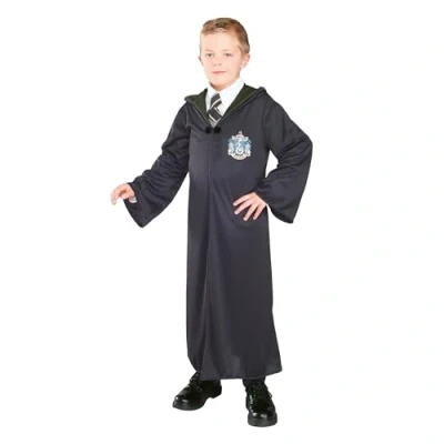 Afbeelding van Rubies Harry Potter Kostuum Slytherin Mantel Kind Groen, Zwart, Wit / Beige Maat 128 Carnavalskleding Verkleedkleding
