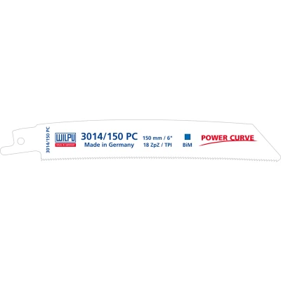 Afbeelding van Wilpu 3014 PC/150 Power Curve reciprozaagblad Staal en RVS (per 5 stuks)