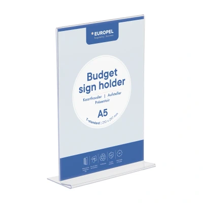Afbeelding van Europel folderhouder Budget, met T voet, ft A5