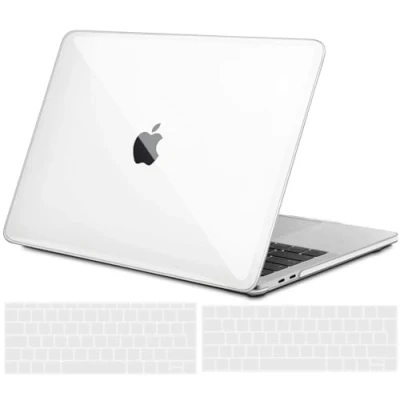 Afbeelding van TECOOL Case Hoes voor MacBook PRO 13 inch M2 2022 M1 2021 2020 2016 A2338 A2289 A2159 A1989 A1706, Slim Plastic Harde Koffer Bescherming Hardcase en EU Toetsenbord Cover, transparant