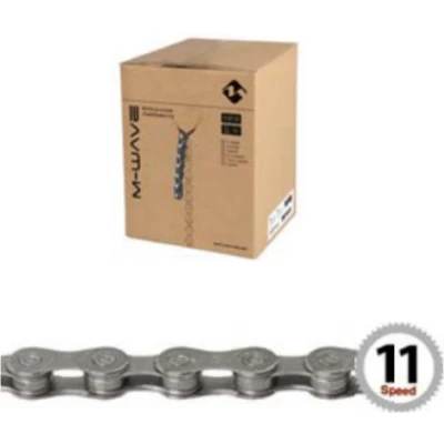 Afbeelding van M Wave Ketting 11 speed 1/2x11/128, grijs. 15m op rol, incl 10 verbindingsschakels