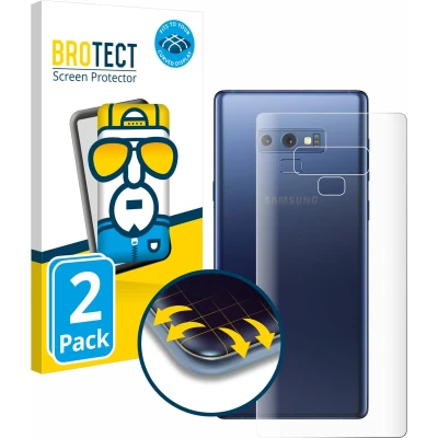 Afbeelding van BROTECT Screenprotector voor Samsung Galaxy Note 9 (Achterkant) Folie Beschermfolie transparant volledig dekking (2 Stuks)