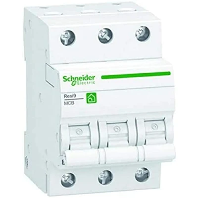 Afbeelding van Schneider R9F23332 SCHN stroomonderbreker Resi9 3P B32A karakteristieken 6kA, wit