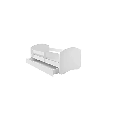 Afbeelding van BDW Kinderbed tienerbed met lade en matras wit 180x80 BESTE PRIJS