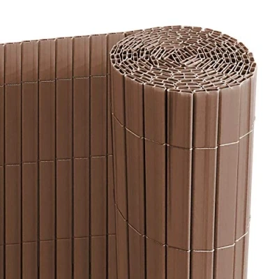 Afbeelding van Ribelli PVC Privacy scherm Balkon windscherm hek panelen, kleur:bruine, artikelen:PVC privacymatrix, dimensie:120 x 600 cm