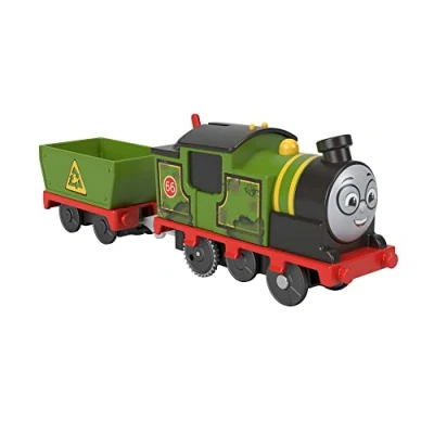 Afbeelding van The Thomas Locomotive Whiff HMC23 locomotief op batterijen, gemotoriseerde met goederenwagen, speelgoed voor kinderen, vanaf 3 jaar