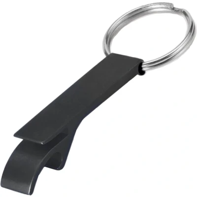 Afbeelding van Basey Sleutelhanger Bieropener Bier Opener Flesopener Zwart