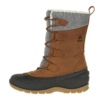 Afbeelding van Kamik Snowgem Snowboots Cognac (wk2164cgn), Dames, Maat: 42, (wk2164 cgn) Leer en textiel