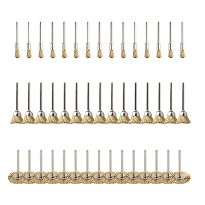 Afbeelding van Chesoon Draad Borstels Set Messing Wielen Pen Darm Vorm Kit Voor Rotary Gereedschap Polish Cleaning 45 Stks