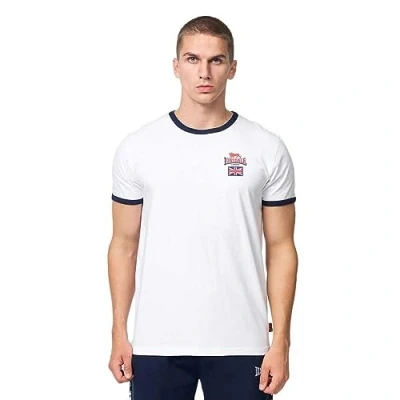 Afbeelding van Lonsdale Normale Passform Cashendun Tshirt print, Heren, Maat: Small, White navy red