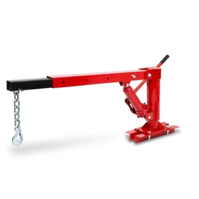 Afbeelding van EBERTH Opraapkraan, laadkraan, maximaal draagvermogen 450 kg, solide basis voor vloermontage, lasthaak en ketting, hefhoogte van 35 tot 1330 mm, gieklengte 880 1400 werkplaatskraan