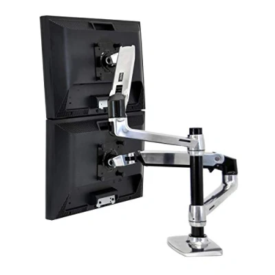 Afbeelding van ERGOTRON 45 248 026 Dual Stacking Arm Polished 24 In 18,1 kg Lift33 Mis D 10Y Wa Zwart/Zilver
