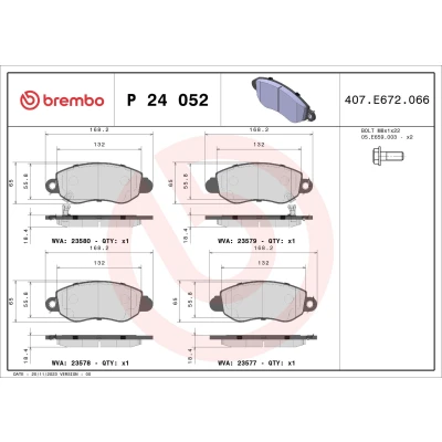 Afbeelding van Brembo Remblokset P 24 052