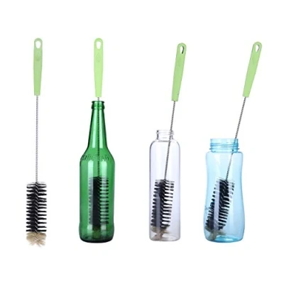 Afbeelding van Flessenborstel, 40 cm, ideaal voor het reinigen van smalle hals, flessen of potten met bierflessen, inmaakglas, wijn, kruik, voorraadpotten, kombucha, karaffen, decanten, brouwerijen