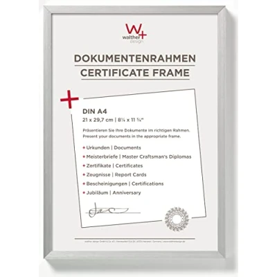 Afbeelding van walther+ design AJ130S Wissellijst Papierformaat: DIN A4 Zilver
