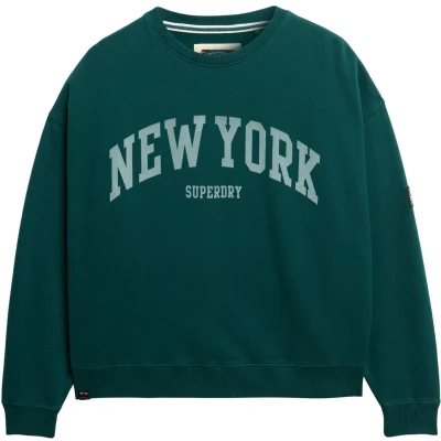 Afbeelding van Superdry Vrouwen Athletic Essentials Oversized Sweatshirt met Ronde Hals Groen Grootte: 40