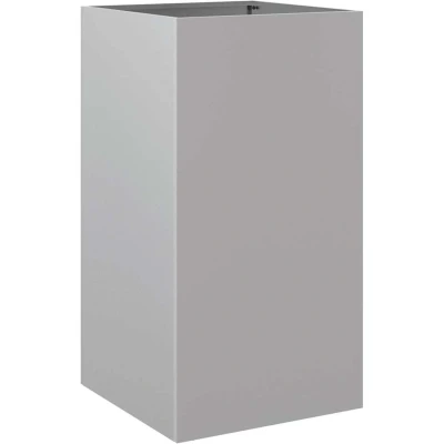 Afbeelding van Plantenbak 42x38x75 cm gegalvaniseerd staal zilverkleurig