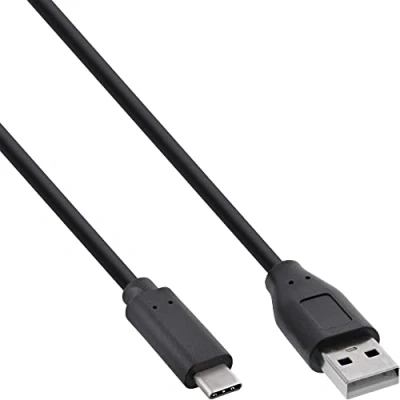 Afbeelding van USB A naar C Kabel 2.0 5 meter Zwart