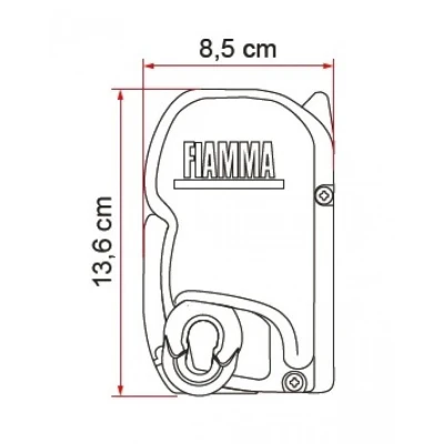 Afbeelding van Fiamma F45 S 260 VW California T5 T6 Cassetteluifel Deep Black Royal Grey Zwart Cassetteluifels