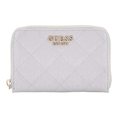 Afbeelding van GUESS Portemonnee Laurel SLG Medium Zip Around Wallet Lavendar Grey Lichtgrijs