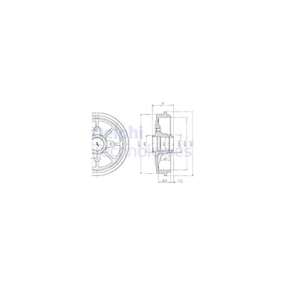 Afbeelding van DELPHI BF393 Remtrommel Zonder ABS sensorring, wiellager 247 PEUGEOT: 306 Hatchback