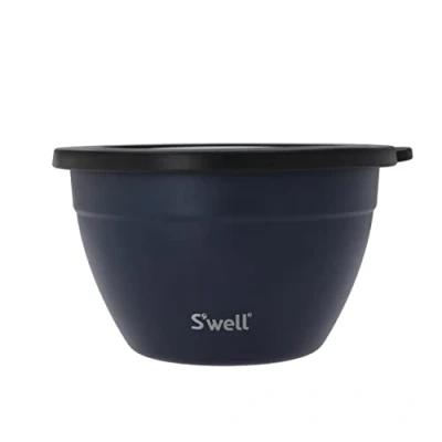 Afbeelding van S&#039;well Salade Bowl Kit, Azurite, 1.9L Lunch Box met Condiment Container en Verwijderbaar Dienblad Lekvrij Vaatwasmachinebestendig
