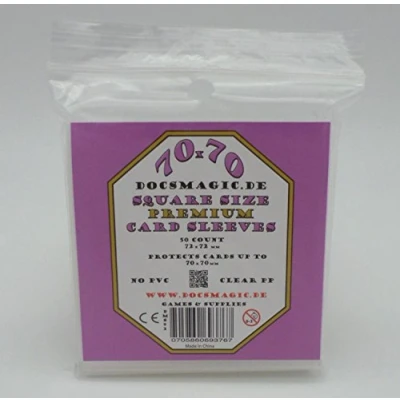 Afbeelding van Docsmagic.de 50 Premium Small Square Board Game Sleeves 70 x 72