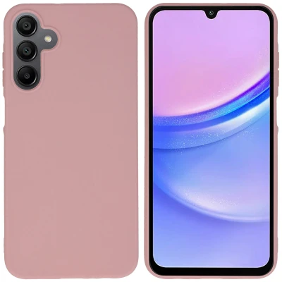 Afbeelding van Samsung Galaxy A15 (4G) Hoesje Siliconen en TPU (zacht) iMoshion Backcover/Softcase Roze Telefoonhoesje