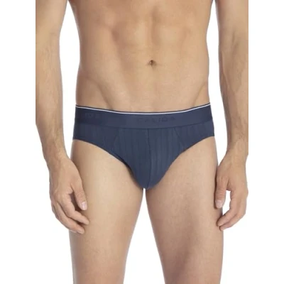 Afbeelding van Calida Herenslips Pure and Style Mini Brief Indigoblauw katoen Small Heren