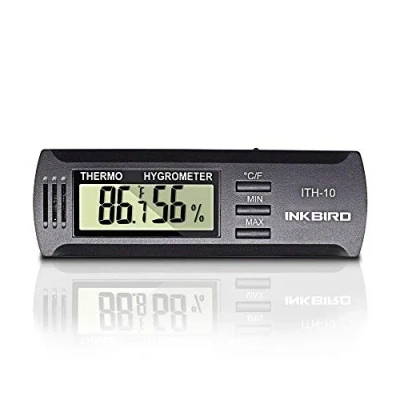 Afbeelding van Inkbird ITH 10 Digitale Thermometer en Hygrometer Temperatuur vochtigheidsmeter Humidor Gitaar Ukelele Sigarenkoker Mason Jar