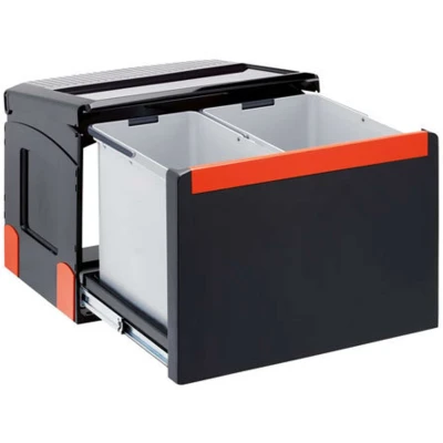 Afbeelding van Franke Cube 50 Afvalscheiding, 2 voudig, 1 x 14 liter + 18