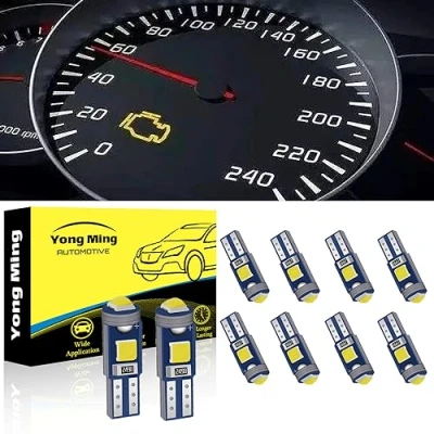 Afbeelding van YongMing T5 74 73 2723 2721 W3W Wedge LED Lamp Extreem Heldere Voor Auto Dashboard Instrument Leesmeter Panel Licht Wit