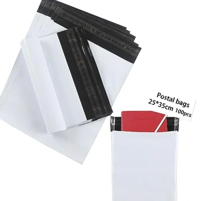 Afbeelding van huruirui 100 stuks B4 plastic verzendzakken, 25 x 35 cm, ondoorzichtig, zelfklevend, verzendzakken voor kleding, logistieke verpakkingen, transport, verpakkingsdoos