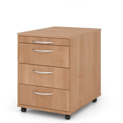 Afbeelding van Ladeblok 3 Lades Verrijdbaar Walnoot 42,8 x 58 59 cm Bari 1606 BO