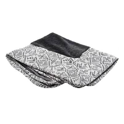 Afbeelding van FurHaven Pluche &amp; Zuidwestelijke Kelim Sofa Stijl Hondenbed Vervanging Cover Boulder Grijs, Klein