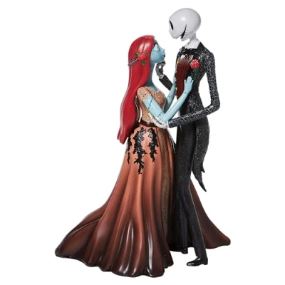 Afbeelding van Enesco Disney Showcase Couture de Force the Nightmare Before Christmas Jack en Sally omarmen beeldje, 9,5 inch, veelkleurig inch H x 5,5 B 6,75 L