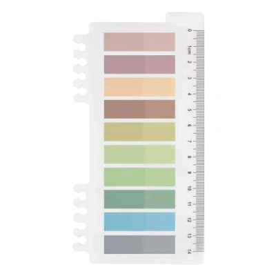 Afbeelding van Ordinate Transparante zelfklevende notities, plastic plakstrips, bladwijzers, paginamarkers, plakbriefjesset, planner, sticky notes, boektabs stickers, bladwijzers (D 200 stuks meadow mist)