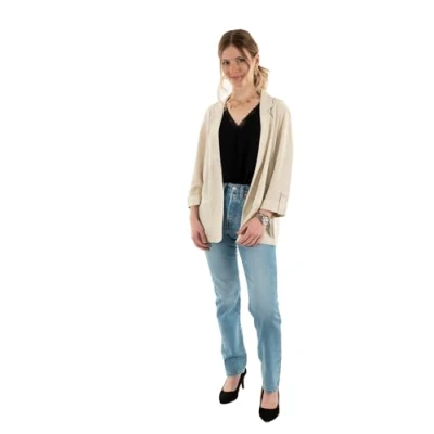 Afbeelding van ONLY Onlsiesta OPEN Blazer, Dames, Maat: 42, Moonbeam