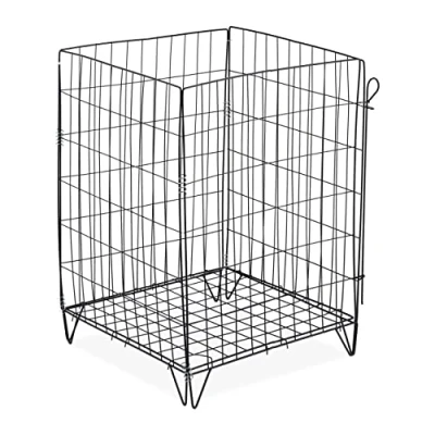 Afbeelding van compostbak metaal 68 x 46 cm met bodem op poten tuinafvalbak staal