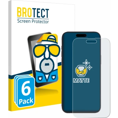 Afbeelding van BROTECT Screenprotector voor Apple iPhone 14 Pro Max Folie Beschermfolie matte (6 Stuks)