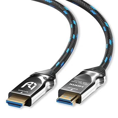 Afbeelding van Ultra HDTV 8K HDMI kabel 7m High Speed ​​HDMI 2.1 (48 Gbps) voor 8K@60Hz &amp; 4K@120Hz geïntegreerde chip knikbescherming nylon omhulsel
