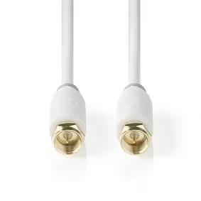 Afbeelding van Nedis Csbw41000Wt100 Satelliet &amp; Antennekabel F Male 10,0 M Wit