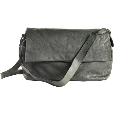 Afbeelding van HAROLD&#039;S Leren Schoudertas Submarine Handbag Flap Green Donkergroen