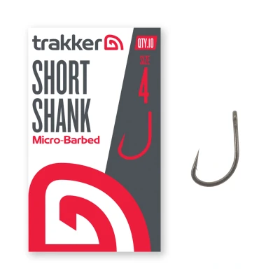 Afbeelding van Trakker Short Shank Hooks Barbless Haakmaat 4 (10 Stuks) Karperhaken