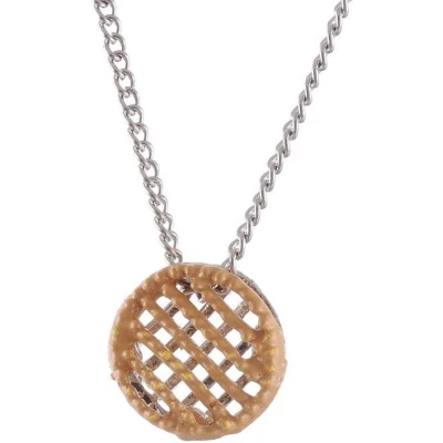 Afbeelding van Behave Ketting met decoratief cirkeltje in oranje ontwerp Modeaccessoire voor speelse looks