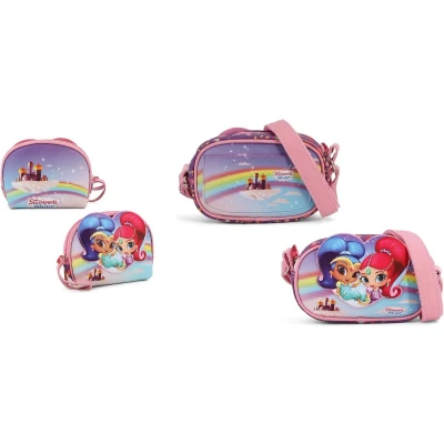 Afbeelding van Nickelodeon Shimmer and Shine Schoudertas tas Toilettas Make up Cadeau set.