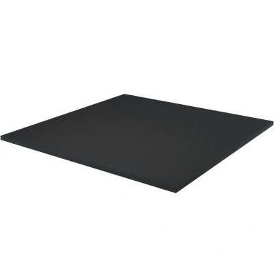 Afbeelding van NRG fitness Rubberen Tegel 100x100x2 cm Zwart Rubber